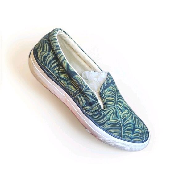 Keds x Rifle Paper Co Anchor Women's Size 8 Shoes Green Palms Slip-On Sneakers - Picture 1 of 9